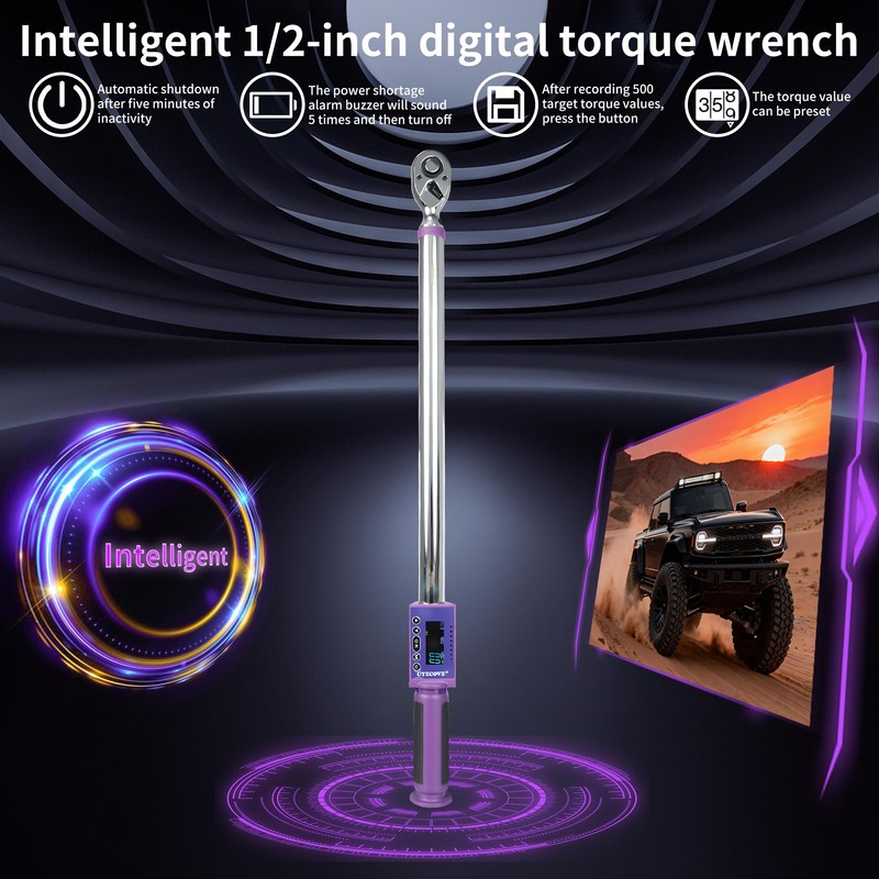 UYECOVE Digital Torque Wrench 1/2 Drive, (14.7-295 FT-LB/20-400N.M) ±2% High