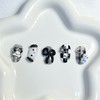 [Premium handmade embossed nails] Black dog nails - Almond /