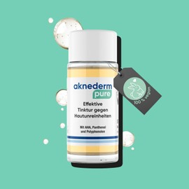 aknederm pure Tinktur 50ml I Peeling mit AHA/Panthenol & Polyphenole I feuchtigkeitsspendendes Fruchtsäurepeeling Gesicht für zu Akne neigende Haut I vegan/parfümfrei & ohne Parabene