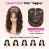 Hair Toppers for Women Thinning Hair Topper Hairpiece Curtain Bangs
