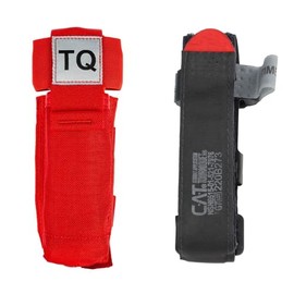 C-A-T Tourniquet & Tactical Soft Pouch Combination (Red Pouch-Black CAT)