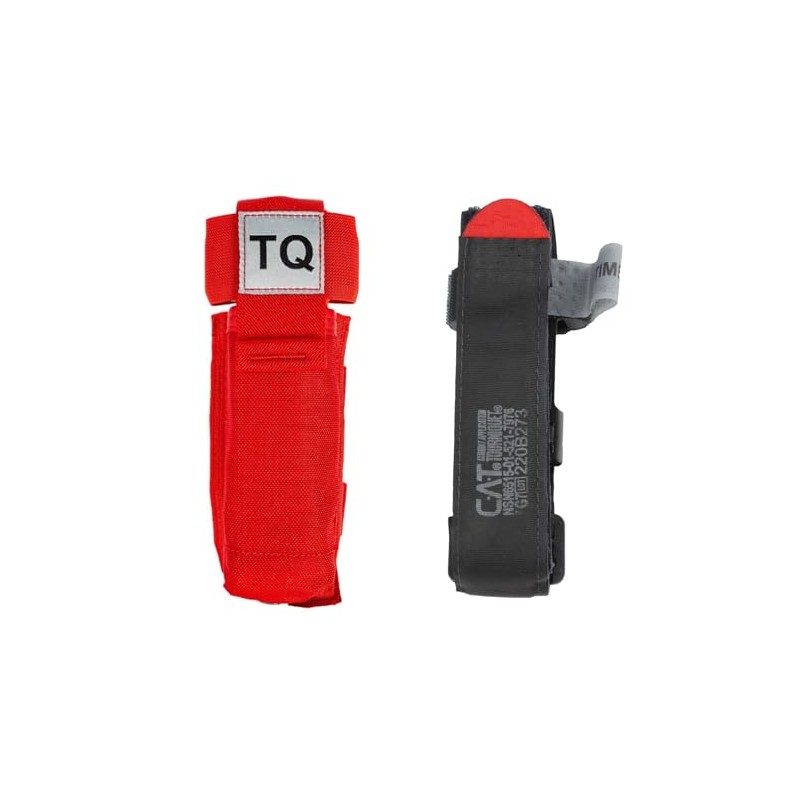 C-A-T Tourniquet & Tactical Soft Pouch Combination (Red Pouch-Black CAT)