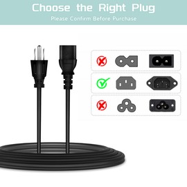 SLLEA 6ft UL AC Adapter Cable Replacement for Fender Champion Guitar Combo Amplifier Power Cord