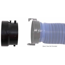 Valterra T1029-2 RV 3" Bayonet x 3" Hub Termination Sewer Adapter