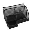Mesh Office Desktop Organizer Multifunctional Metal 7 Compartments Pen Holder