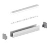 LED Profile in Silver P5-2 100 cm without Cover for
