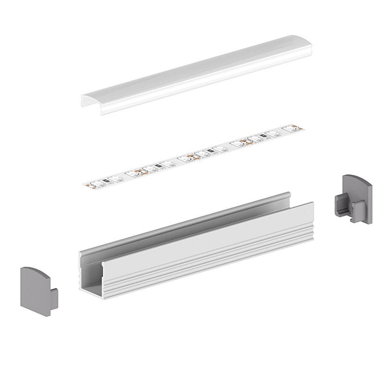 LED Profile in Silver P5-2 100 cm without Cover for