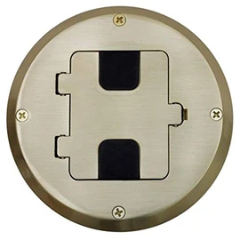 Bryant Electric RF515BP Floor Box Kit, Brass