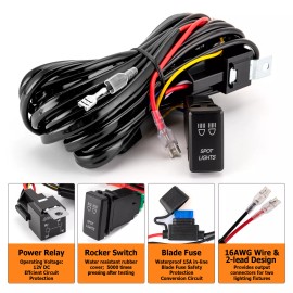 21ST For 2001-2007 Highlander , SPOT LIGHTS Push Switch Button Wiring Harness Kit