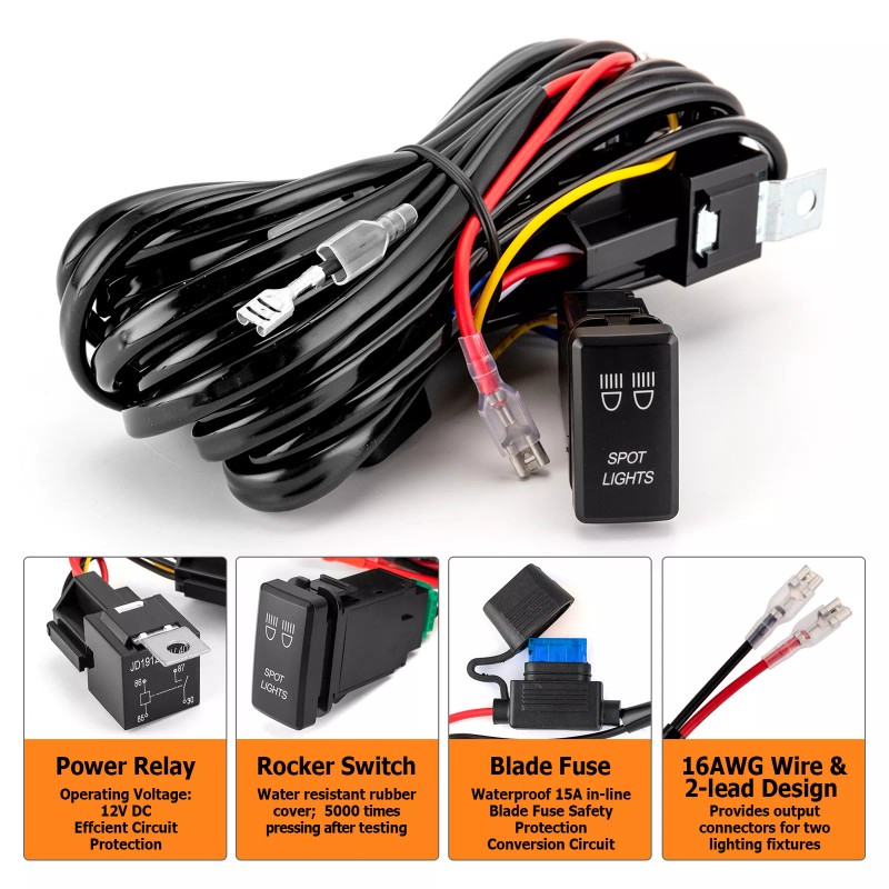 21ST For 2001-2007 Highlander , SPOT LIGHTS Push Switch Button