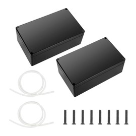 DBALL 2 x Junction Box No Ear Plastic Housing 158 x 90 x 60 mm Black Junction Box Waterproof Electronic Project Box Housing for Electrical Accessories