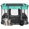 Dog Playpen,Pet Playpen,Foldable Dog Cat Playpens,Portable Exercise Kennel Tent Crate,Water-Resistant
