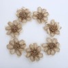 INLAZYTIM 12PCS Large Burlap Flowers for Crafts 3.15 in, Handmade