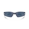 Arnette Men's AN3093 The Junction Rectangular Sunglasses, Matte Dark Blue/Blue