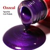 Ozzeal Pearl Gel Nail Polish,Deep Purple Glitter Gel Polish Soak