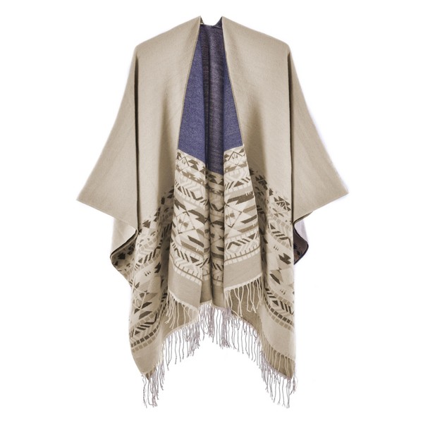 Oulivey Shawl Wraps for Women Oversized Open Front Poncho Cape