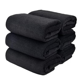 Microfiber Premium Cleaning Cloth - 6Pcs (16x16 inch) Professional High Performance - 1200 Washes, Ultra Absorbent Car Towels Traps Grime & Liquid for Streak-Free Mirror Shine, Scratch Proof