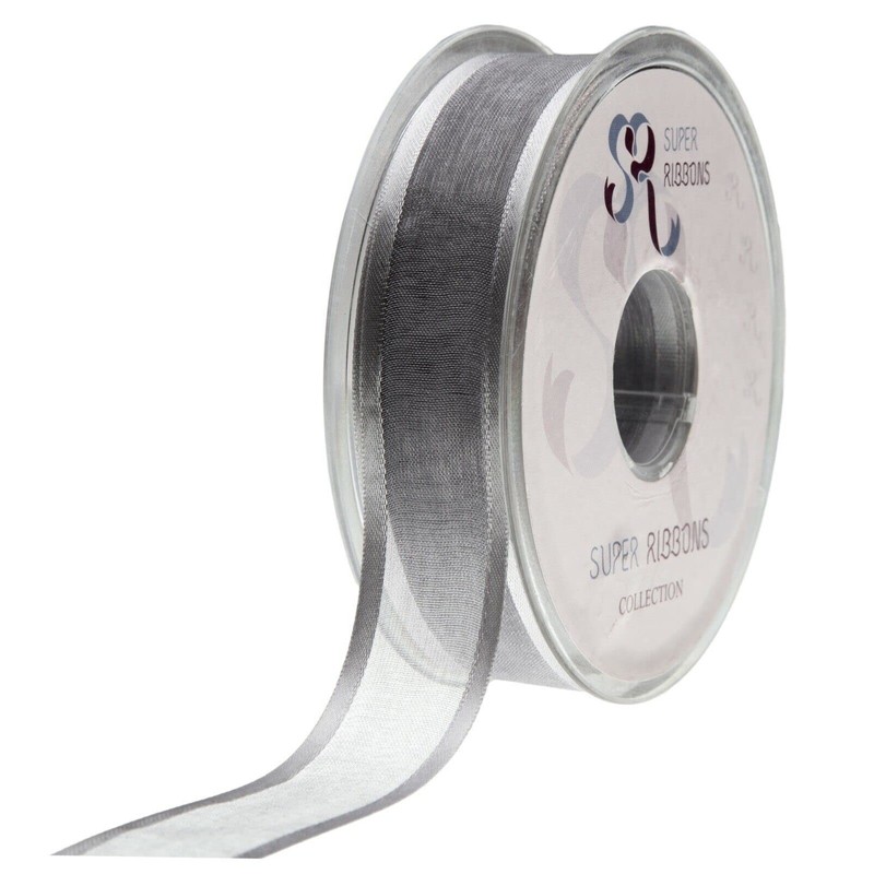 SUPER RIBBONS®™ - Full Reel 25mm Satin Edge Organza Ribbon,