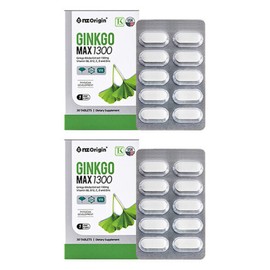 Enget Origin Ginkgo Max 1300 30 tablets / 엔젯오리진 징코맥스 1300 30정 x2박스 미국직수입 은행잎추출물 비타민B C D 아연 함유