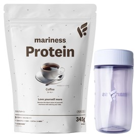 mariness マリネス [ シェイカー 付き] プロテイン 約15回分 初回 お試し セット 【 コーヒー/シェイカー : ラベンダー 】 竹脇まりな 監修 置き換え ダイエット ソイ ホエイ ビタミン ミネラル 乳酸菌
