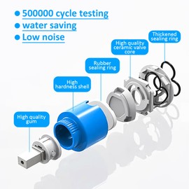 DMJJSD Cartridge Tap for Cartridge 2 Pieces - Diameter 40 mm Tap Cartridge for Sink Accessories, Tap Cartridge, Ceramic Cartridge for Kitchen Taps, Bathroom Taps, Bidet Taps