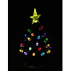 infactory Christmas Decorations: 2 Decorative Ceramic Christmas Trees with LED