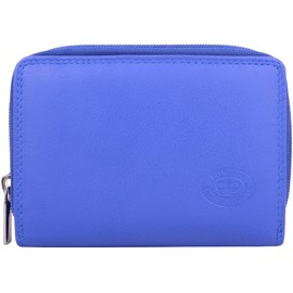 Ladies/Womens RFID Protected Leather Money/Coin Holder/Purse - Periwinkle