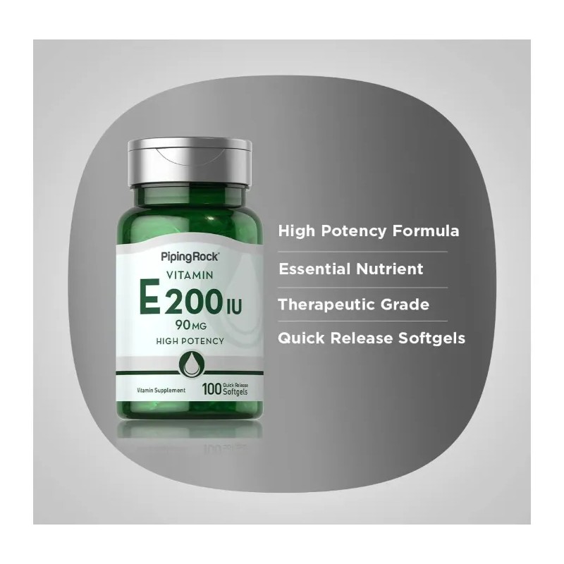 Vitamina E 200ui Piel Sistema Inmune Bienestar 100 Americano Sin