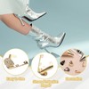 uxcell 2Pcs Metal Shoes Pointed Protector High Heel Toe Caps