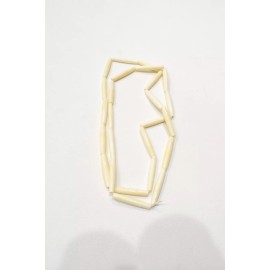 Unbranded Bead White Bone Pipe 1.5 Inch 38mm