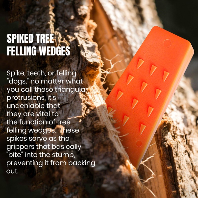 AR-PRO 6 Pack Tree Felling Wedges with Spikes for Safe