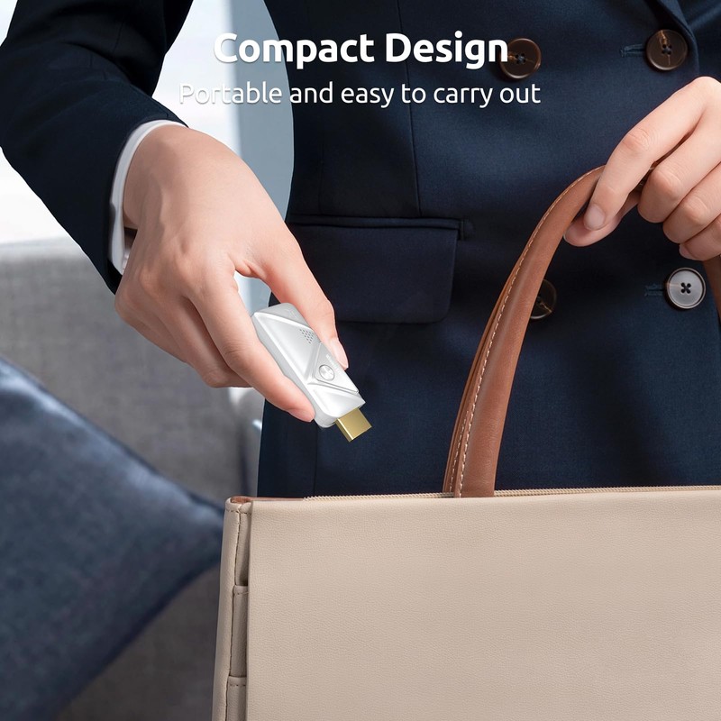 Wireless HDMI Transmitter and Receiver with 3 Adapter Plug and