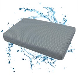 AEROiVi Shower Seat Cushion Non-Slip Silicone Bottom 3D Mesh Washable Gray