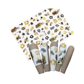 Generic Sea Star Nail Sticker World Oceans Day Boat Anchor Turtle Shell Palm Leaf B123 Nail Wraps Art Stickers Manicure Supplies for Women for Home Nails Full Long Lasting Easy Apply and Remove