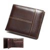 Sunolkie Leather Wallet with Coin Compartment and RFID Protection, Exquisite