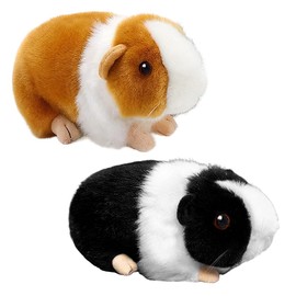 XPJBKC Meerschweinchen Kuscheltier, 2 Stück Süß Realistische Hamster Kuscheltier Meerschweinchen Stofftier, Weich Meerschweinchen Plüschtier Puppe Spielzeug Dekor für Jungen Mädchen Partybedarf