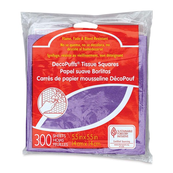 Pacon Decopuffs - 5-1/2'' x 5-1/2'', Purple, 300 Sheets
