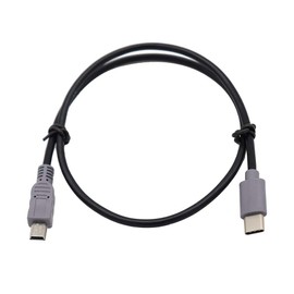 VViViD Sun Type-C to Mini Conversion Cable, Rapid Charge + High Speed Data Transfer, Gold-Plated Connector, OTG Function, (0.25m)