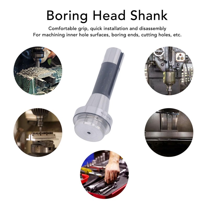 High Carbon Steel Boring Head Shank R8-1-1/2-18UNF-7/16 Arbor End Mill