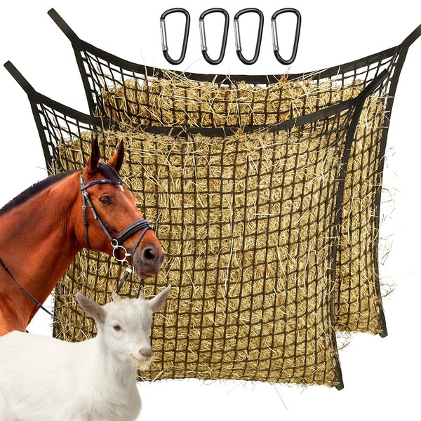 MJFSGYO 2 PCS Slow Feed Hay Net, Hanging Horse Slow