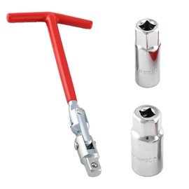 TBESEVENXT Spark Plug Removal Tool T-Handle Universal 5/8 Inch (16 mm) and 13/16 Inch (21 mm) for Motorcycles, Lawn Mowers and Small Motor Vehicles Remover Installer Tool Kit