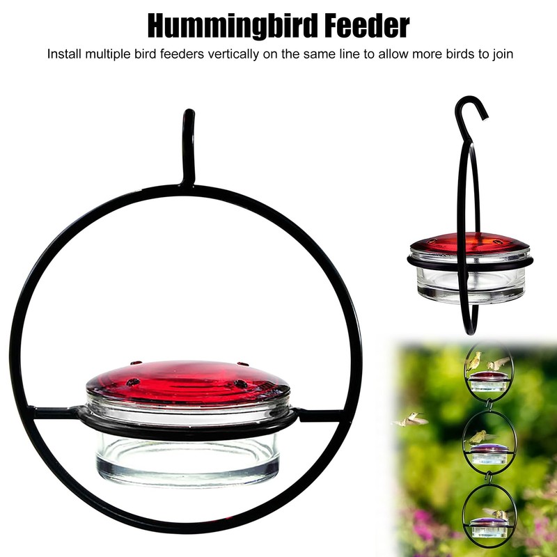 3 Pcs Hummingbird Feeder Metal Hanging Bird Feeder for Outdoor
