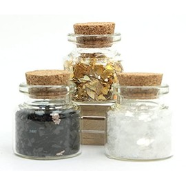 Meyer Imports - Juego de purpurina de vidrio alemán con diferentes colores, juego de purpurina y diferentes tamaños de grano