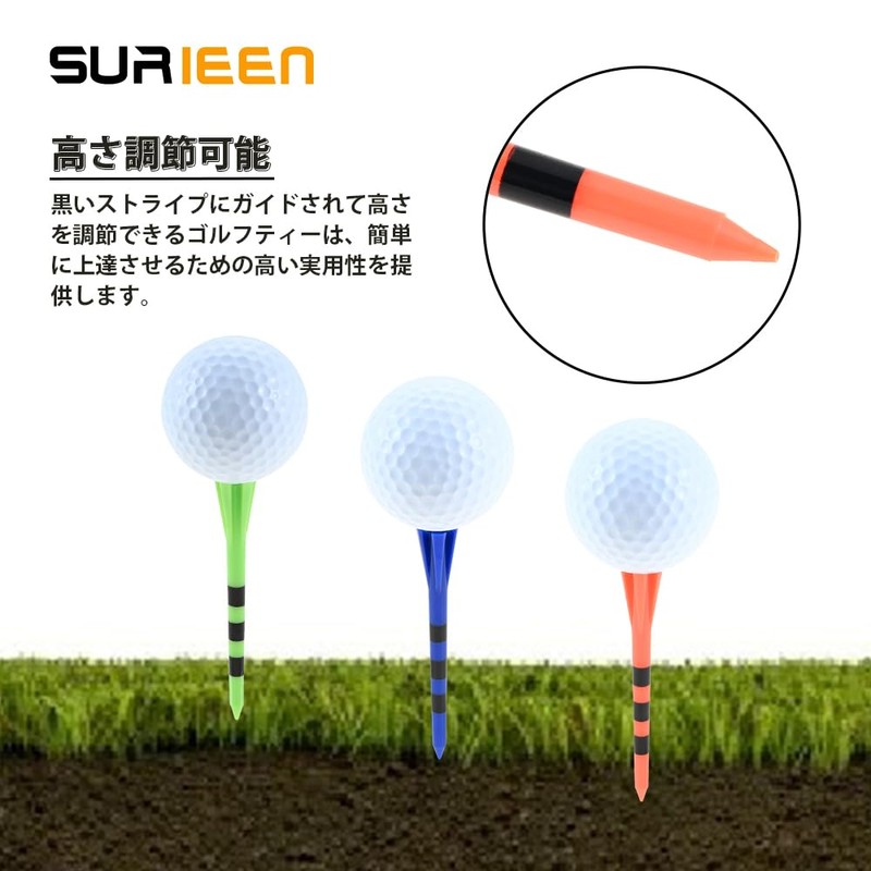 50pcs Golf Long Tees Golf Tees 83mm Graduated Height Adjustable