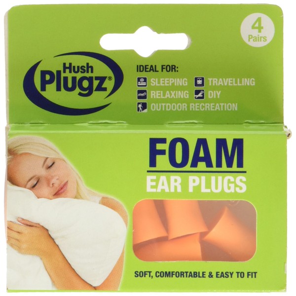 Hush Plugz 3920 Foam Earplugs (Pack of 4)
