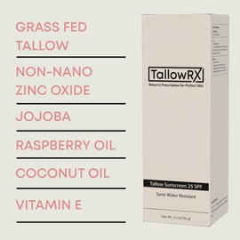 Tallow Sunscreen 25 SPF - Natural Mineral Sunscreen - 4 oz, Tropical Coconut