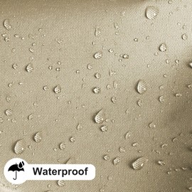 OutdoorLines Patio Seat Cushion Cover Replacement, Waterproof Anti-Slip Outdoor Chair Cushion Covering for Garden and Backyard (Set of 2, 22"x22"x4", Camel, Cover Only)