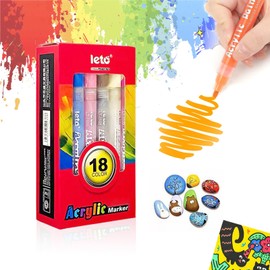 Rotuladores acrílicos 24 Colores, Bolígrafos de pintura acrílica para pintura de rocas, cerámica, tela, tazas, suministros para manualidades, fabricación de tarjetas. (Moderno, Unidad, 24)