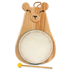 Green Tones/Award-Winning Momma Bear Drum with Mallet, Multicolor, Model:3718