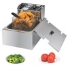 Commercial Deep Fryer with Baskets, 1700W 9.7QT/9.1L Thickened Stainless Steel